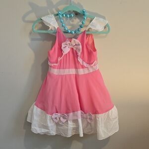 Cinderella Pink Stepsisters Dress With Crinoline And Necklace 10